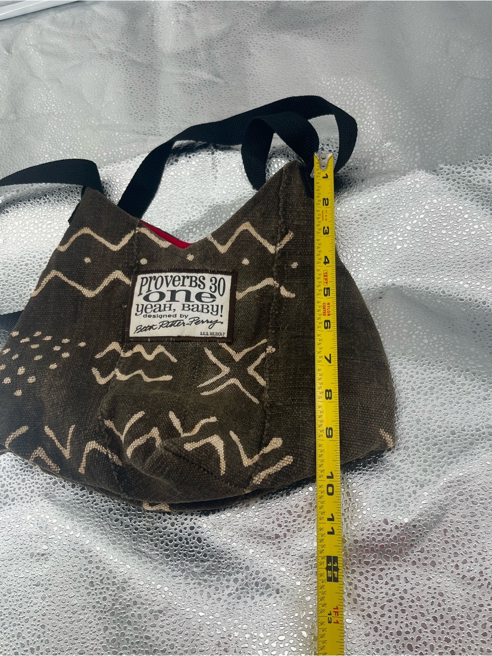 Beth Ritter-Perry PROVERBS 30 One Yeah Baby African Mudcloth Crossbody Bag - Picture 10 of 14